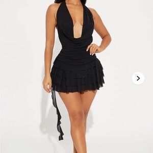 NEW with tags Fashion Nova Kaia Glitter Mesh Micro Mini Dress